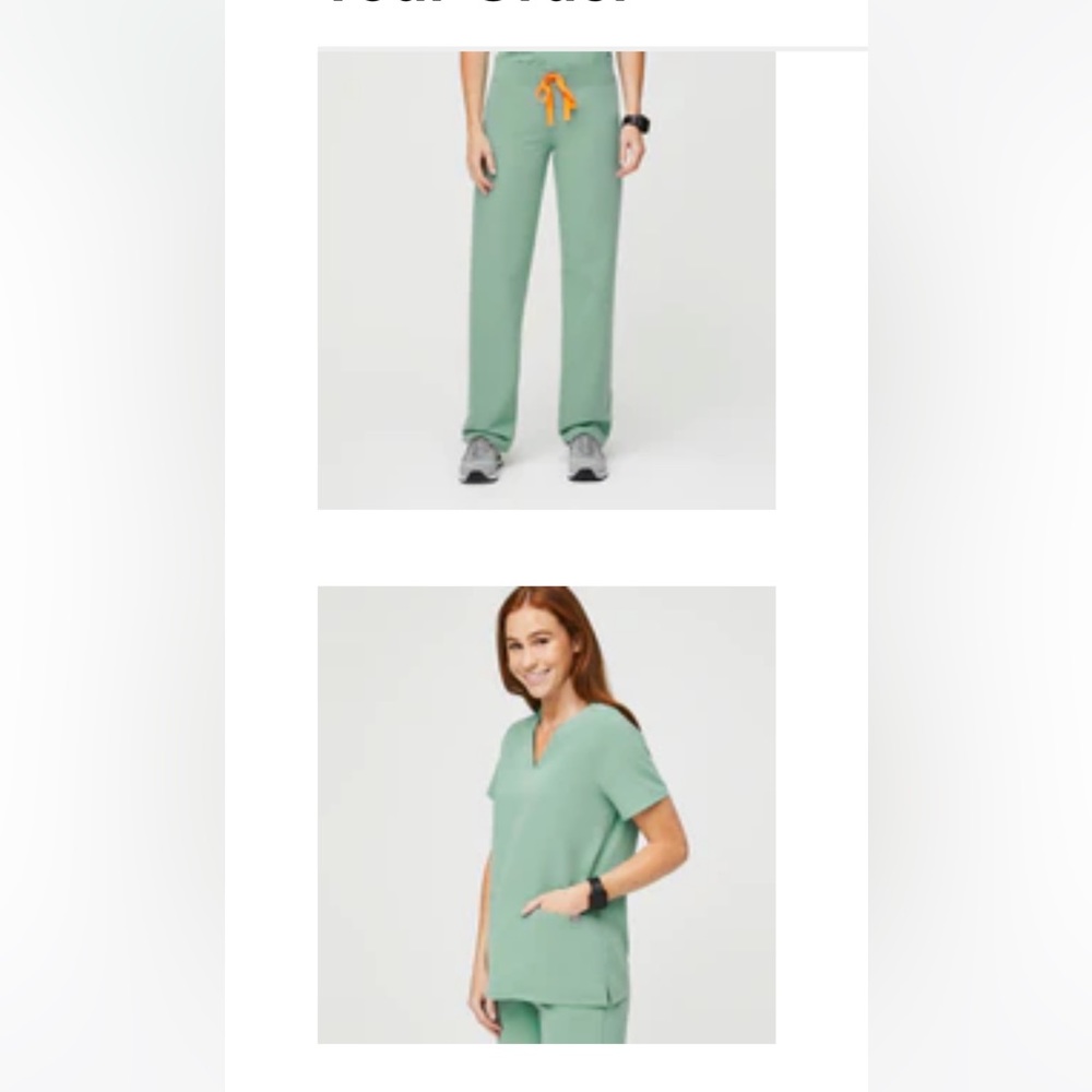 Womens Figs scrub set size small